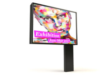 Ein Riesenposter im Leuchtkasten